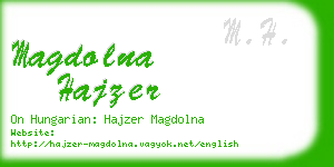 magdolna hajzer business card